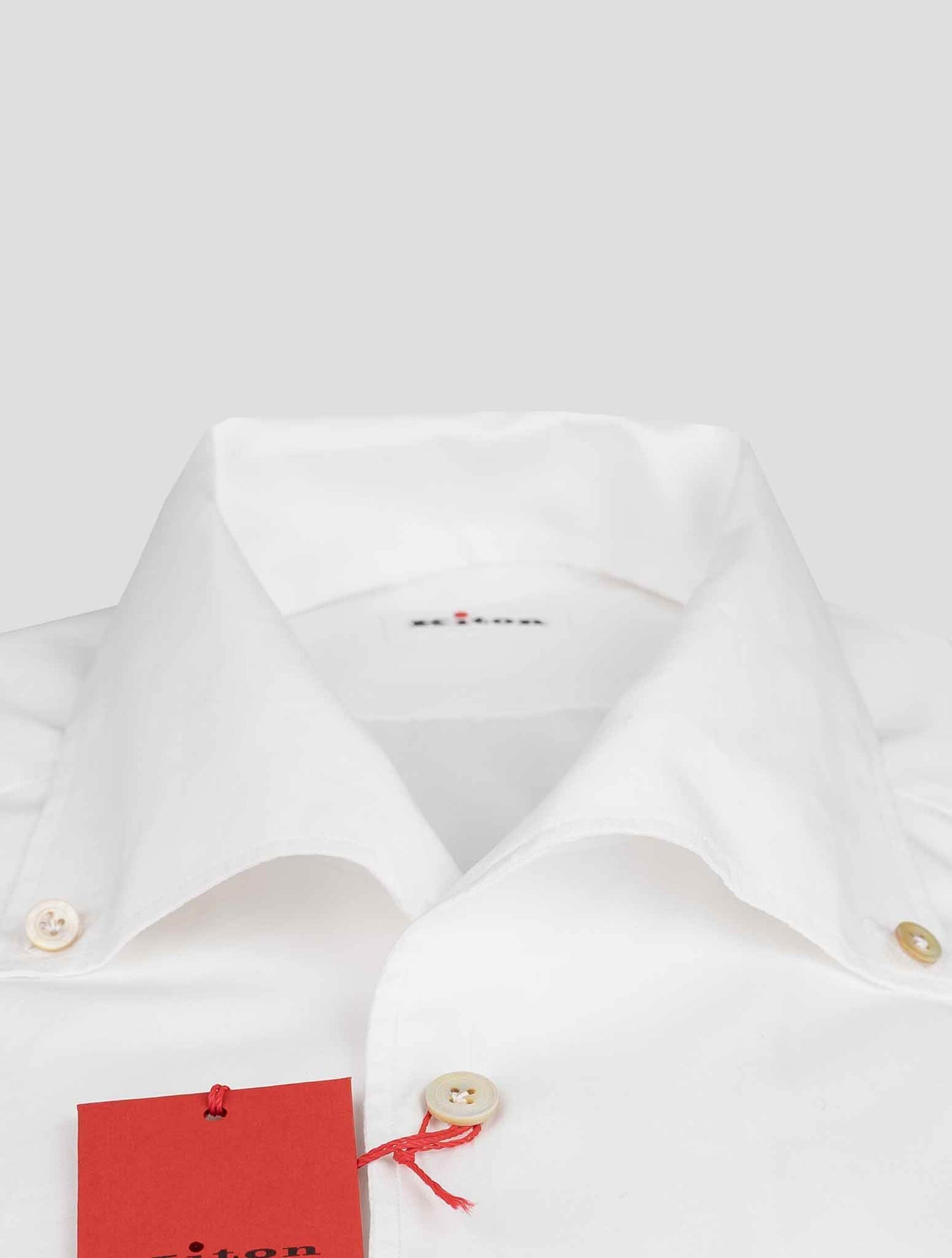 Kiton hvid bomuldsskjorte