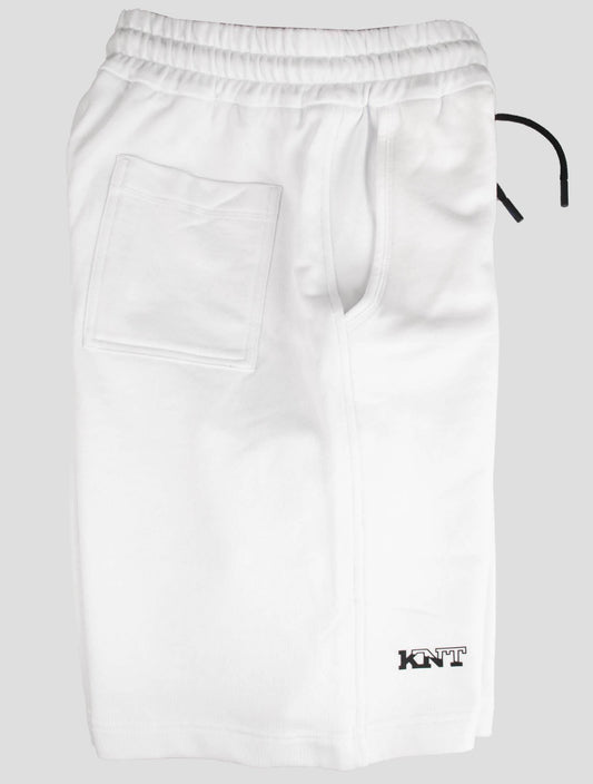 KNT Pantalon court en coton blanc Kiton