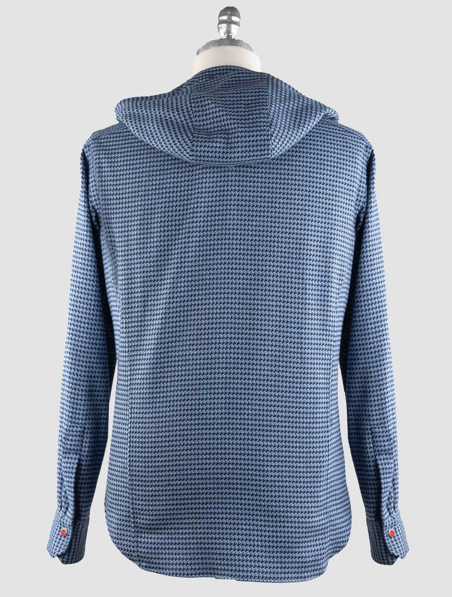 Kiton ljusblå svart bomullskjorta Mariano