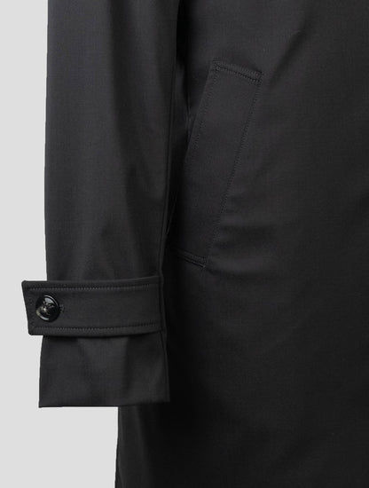 Kiton Black Virgin Wool Pa Ea Overcoat