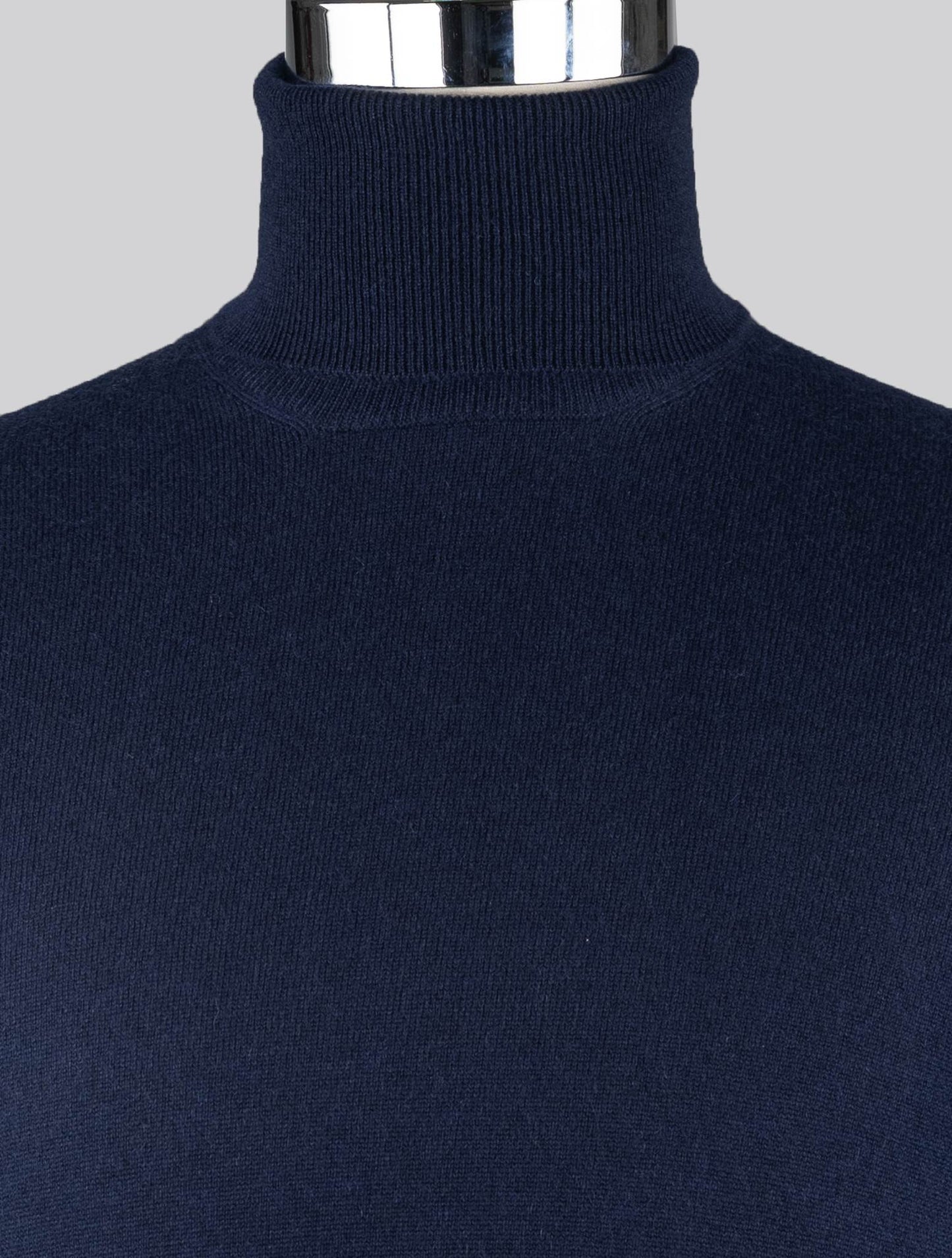 Brunello Cucinelli Modrý kašmírový svetr s želvím krkem