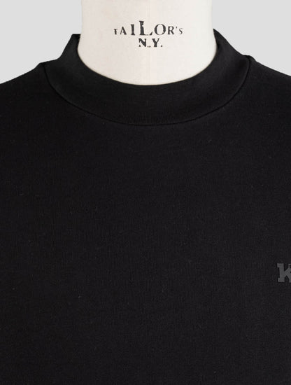 KNT Kiton T-Shirt aus schwarzer Baumwolle