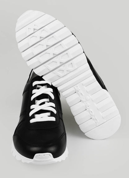 Kiton sort læder sneakers