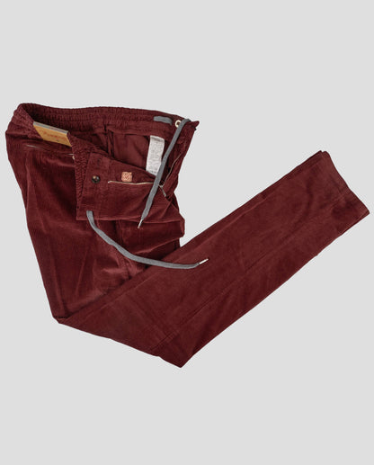 Marco Pescarolo Burgundy Cotton Ea Velvet Pants