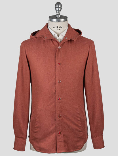 Kiton Red Cotton Shirt Mariano