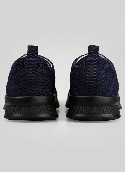 Kiton Blue Navy Katoen Ea Sneakers