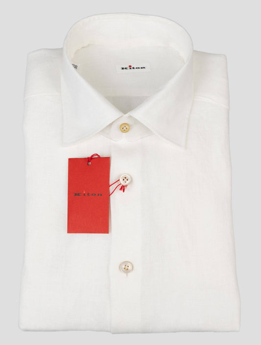 Kiton White Linen Shirt