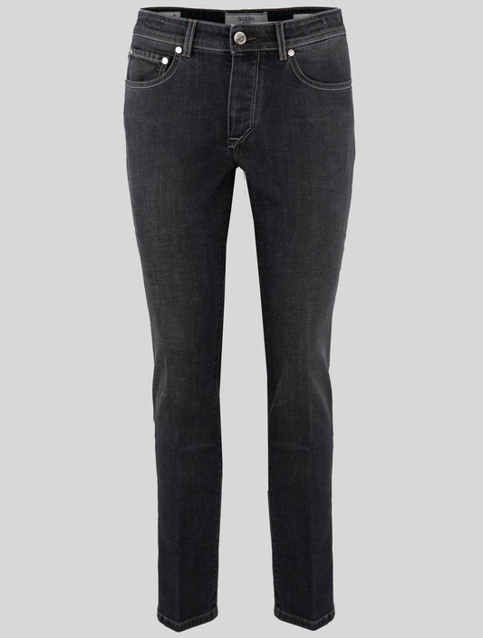 Barba Napoli Ea Jeans aus grauer Baumwolle