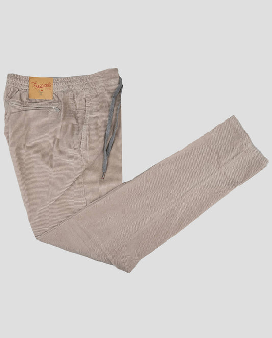 Marco Pescarolo Pantalon en velours de coton beige Ea