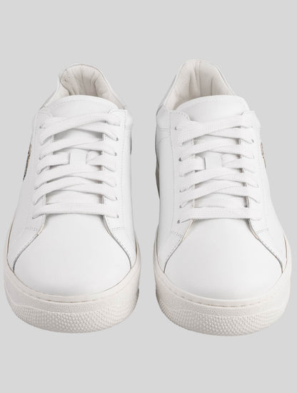 KNT Kiton Witte Leren Sneakers Special Edition