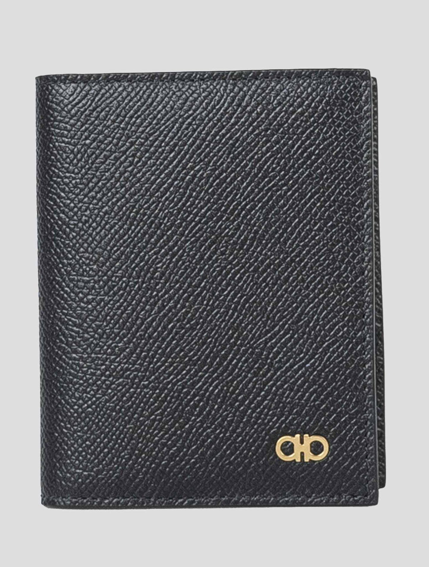 Ferragamo Black Leather Document Holder