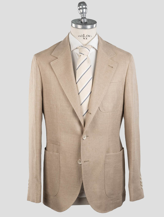 Brunello Cucinelli Beige Linen Wool Silk Blazer
