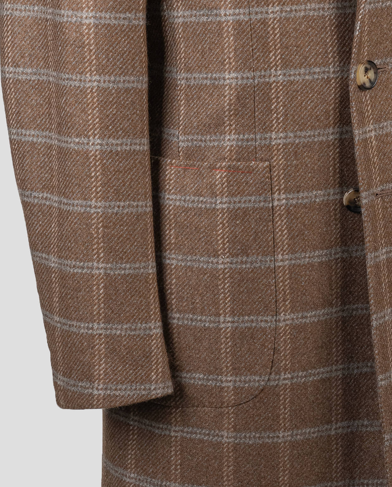 Isaia Multicolor Cashmere Coat