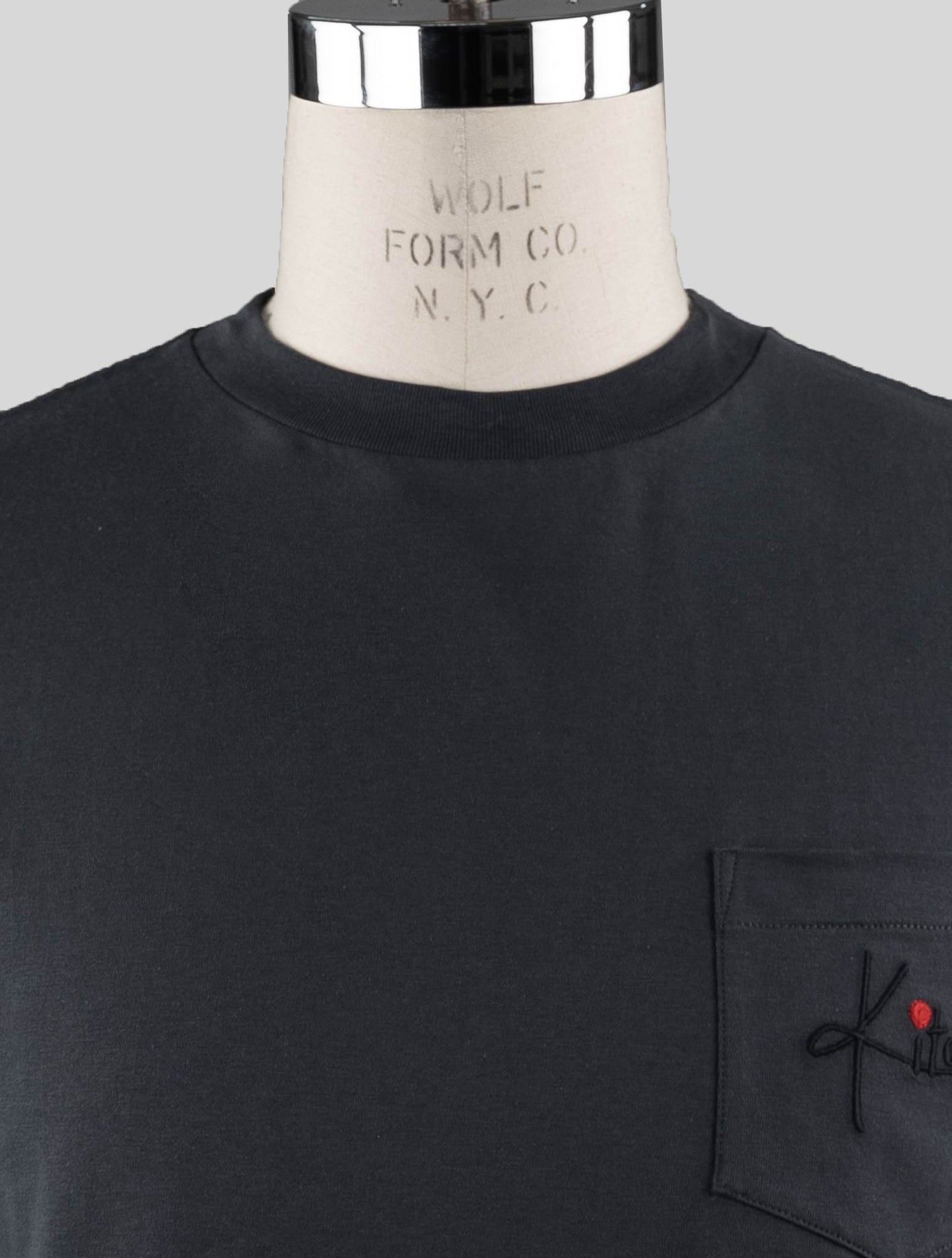 Kiton Graues Langarm-T-Shirt aus Baumwolle