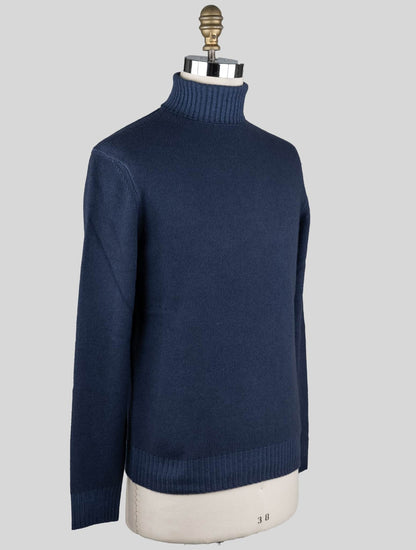 Malo Blue Jomfru Uld Sweater Turtlenhals