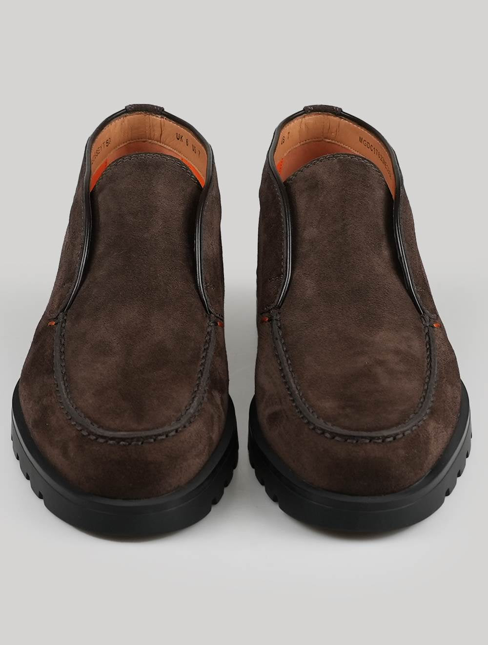 Santoni Castanho Castanho Castanho Camurça Camurça Loafers