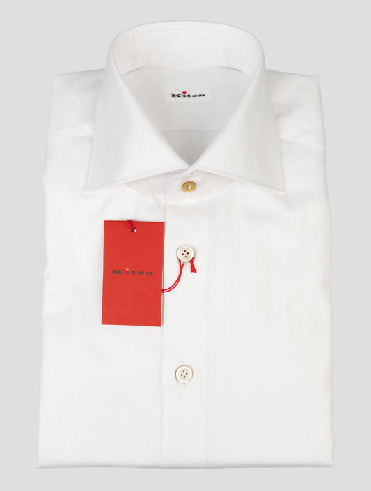 Kiton White Cotton Shirt