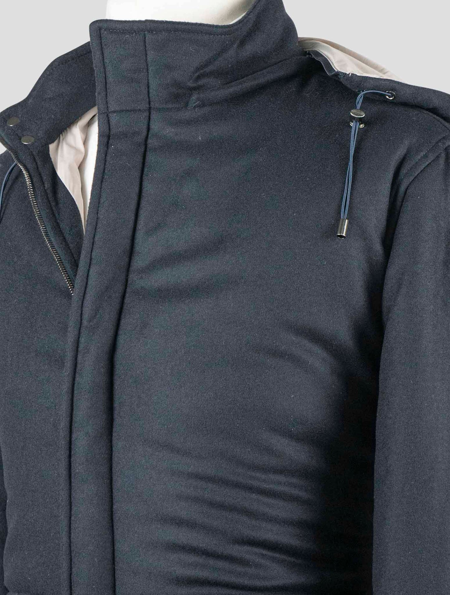 Manteau Ea en cachemire bleu foncé Barba Napoli