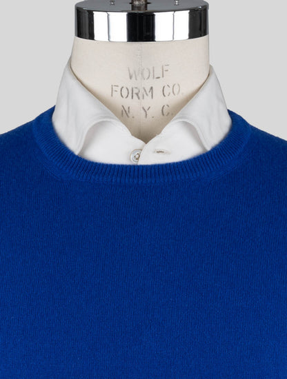 Malo mėlynas kašmyras megztinis įgulos