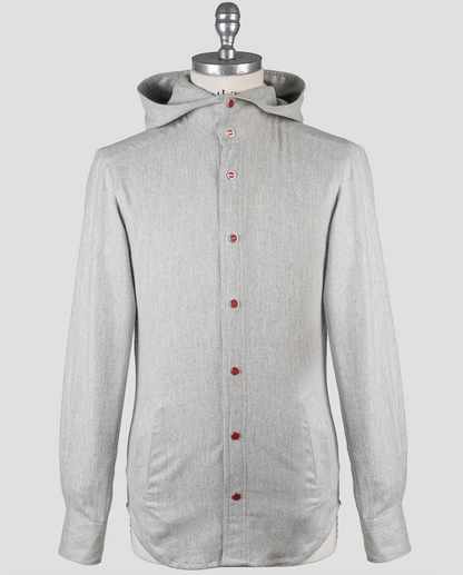 Kiton Gray Cotton Shirt Mariano