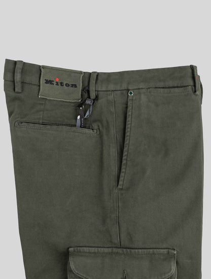 Pantalones cargo Ea de algodón verde de Kiton
