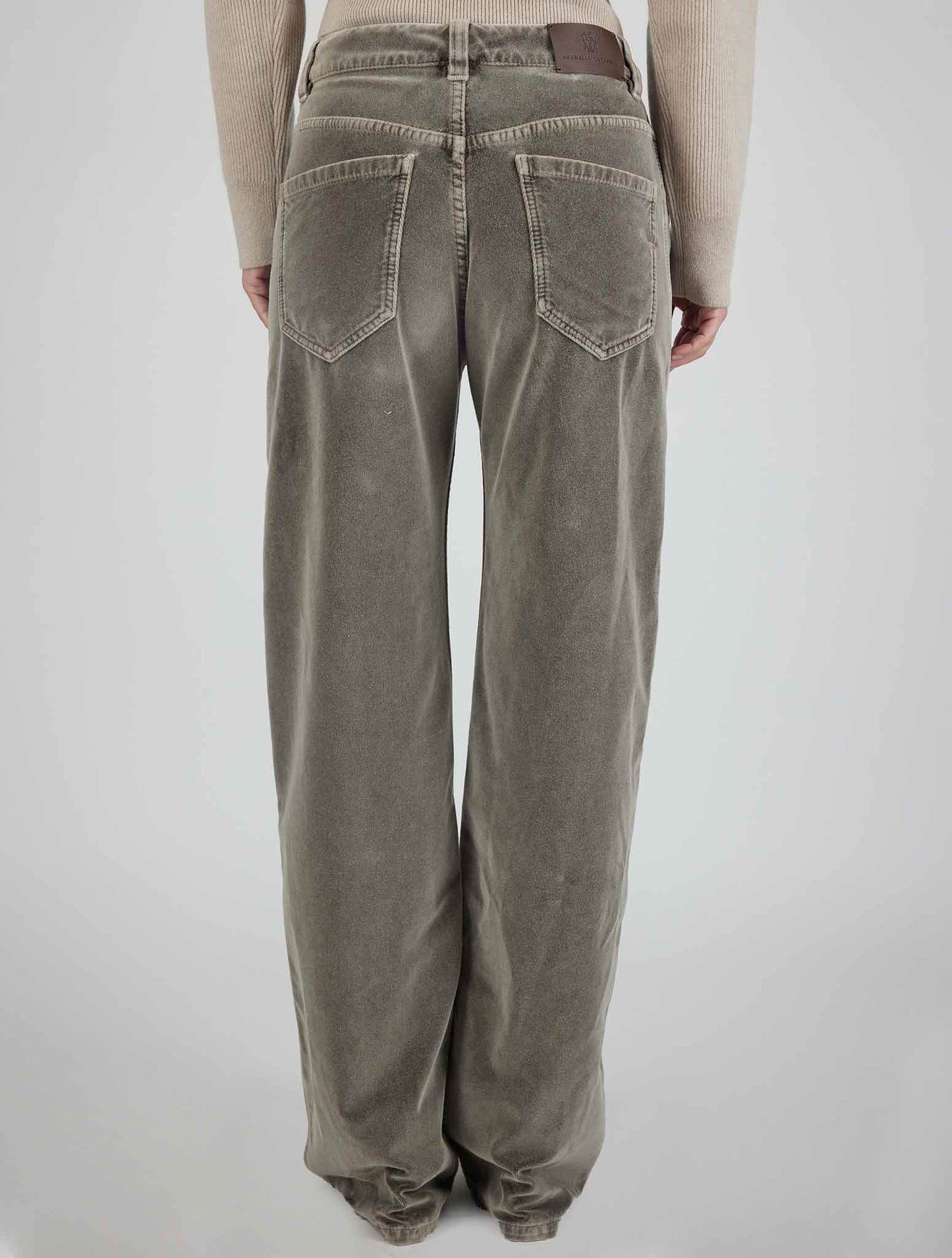 Brunello Cucinelli Taupe Cotton Jeans Woman