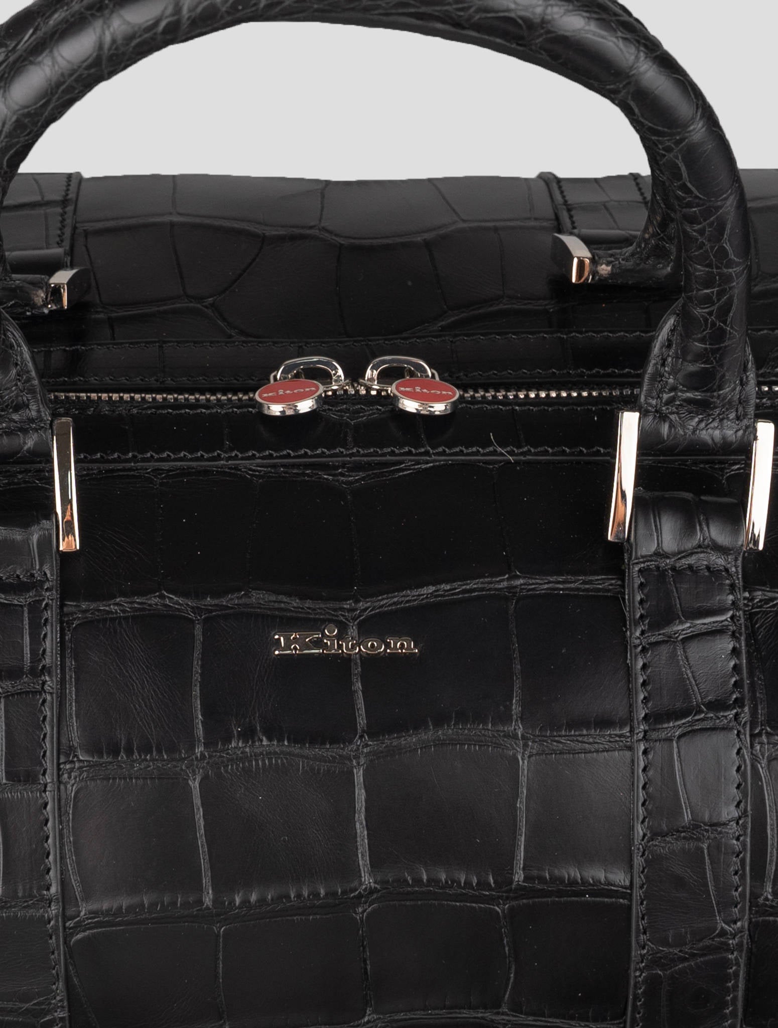 Kiton Crocodile Leather Travel Bag view 6