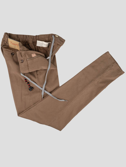 Marco Pescarolo Pantalones de algodón de lycra marrón Ea