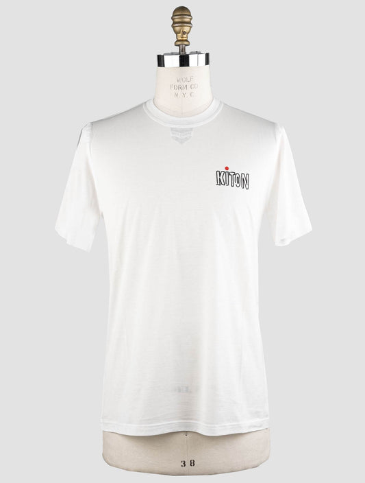 Kiton hvit bomull T-shirt