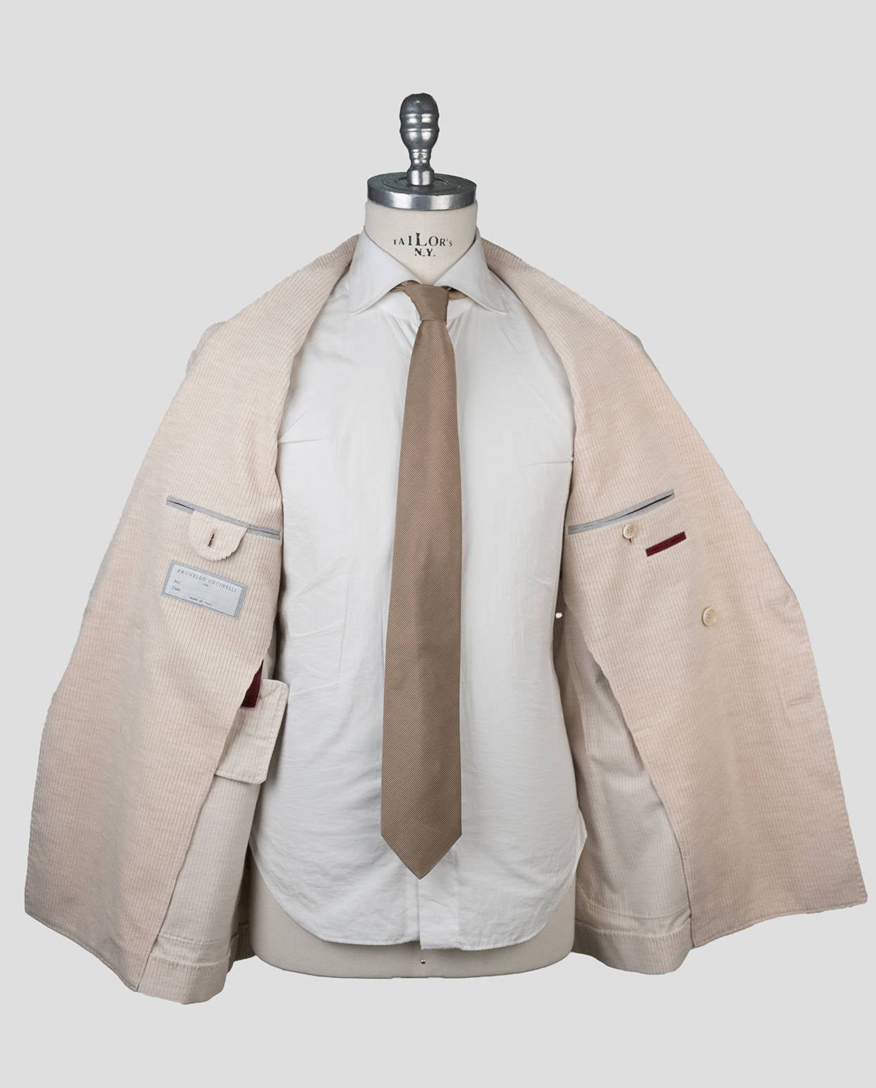 Brunello Cucinelli Blazer de Cachemira de Algodón Beige