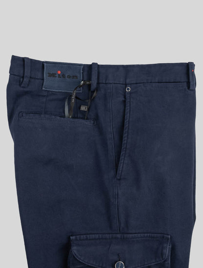Kiton Blue Cotton Ea Cargo Pants