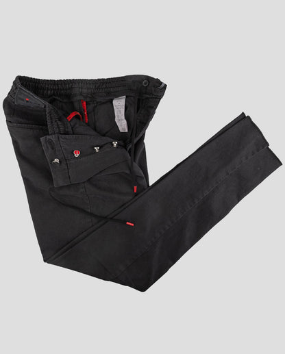 Kiton Black Lyocell Cotton Ea Pants