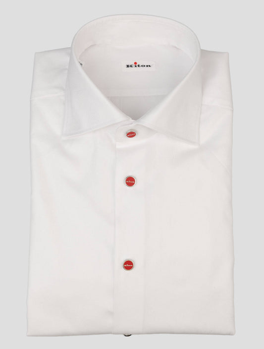 Kiton White Cotton Shirt