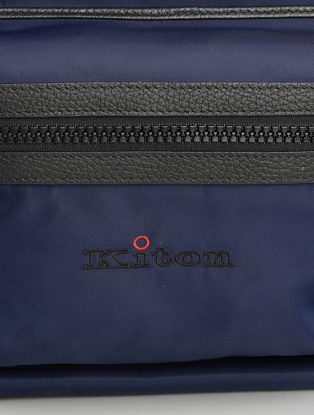 حقيبة ظهر جلد قطنية زرقاء من Kiton