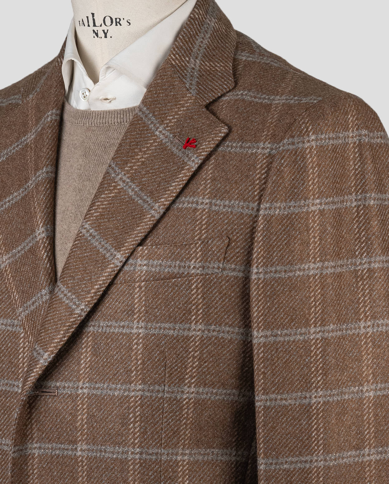 Isaia Multicolor Cashmere Coat