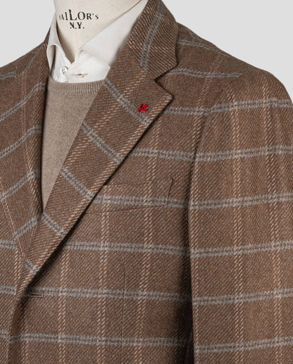 Isaia multicolor cashmere coat