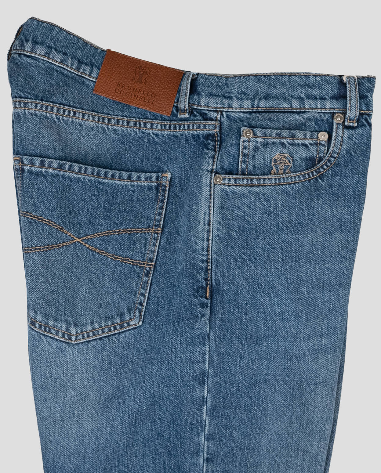 Blaue Baumwoll jeans Brunello Cucinelli