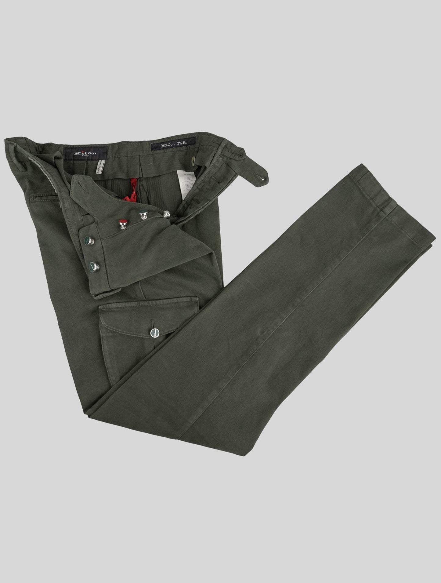מכנסי מטען Ea כותנה ירוקה Kiton Green