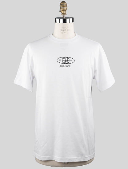KNT Kiton White Cotton T-shirte