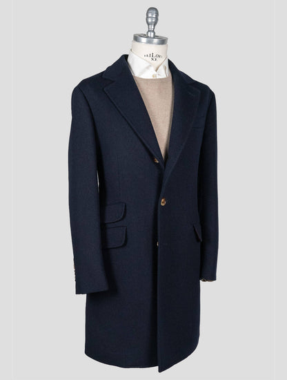 Brunello Cucinelli Blue Wool Overcoat