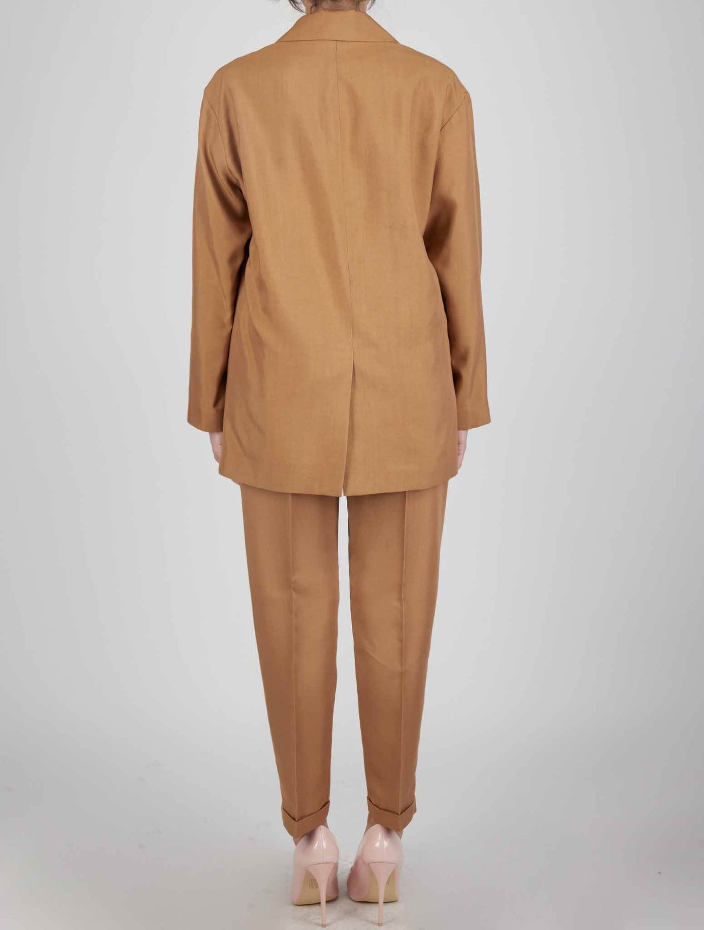 Kiton Beige Lyocell Viscose Silk Suits
