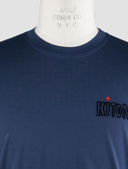 Kiton 블루 코튼 티셔츠