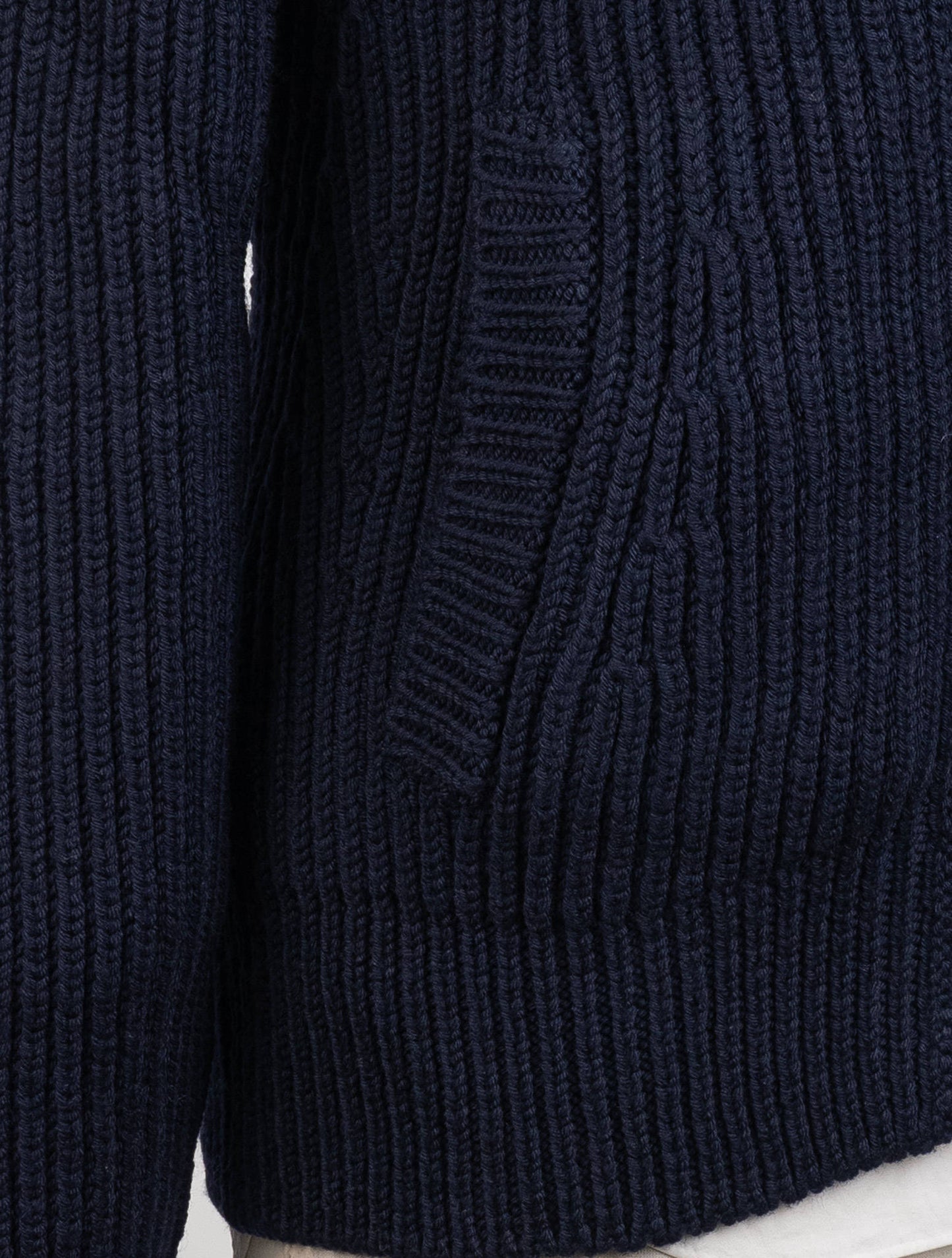 Isaia Dark Blue Wool Sweater Bomber