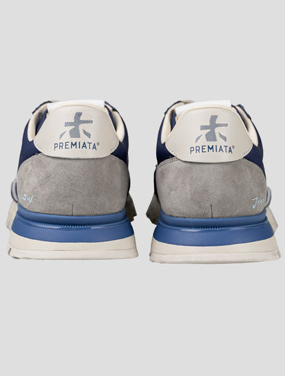 أحذية رياضية Premiata جلد أزرق رمادي جلد الغزال Pa Pu