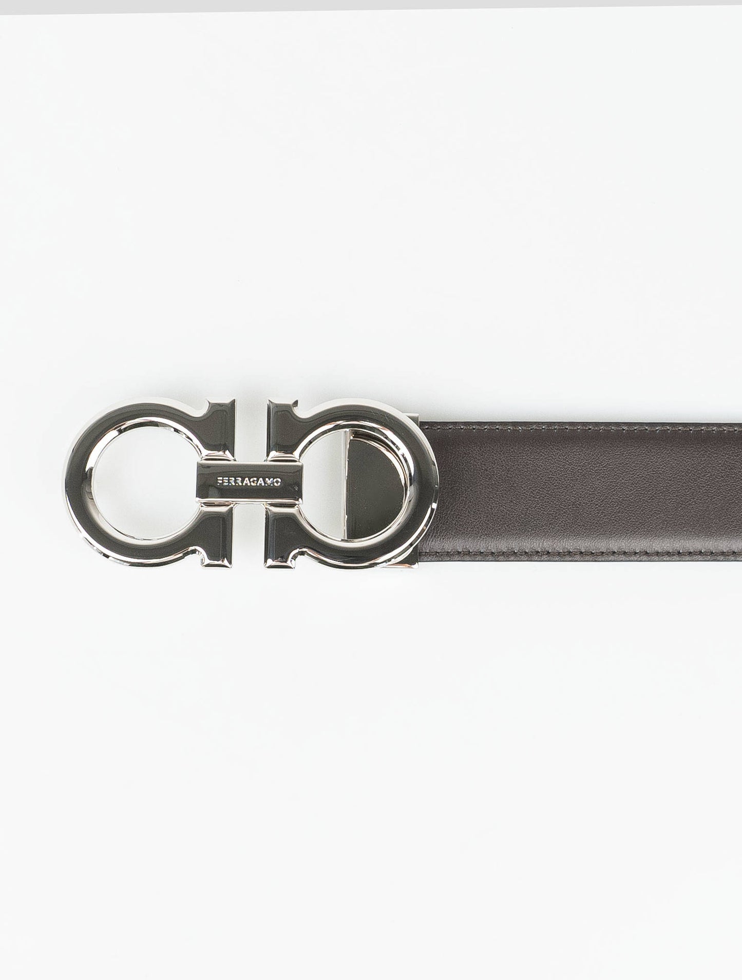 Ferragamo Black Leather Belt