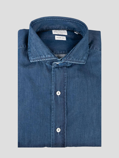 Brunello Cucinelli Denim Cotton Shirt