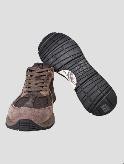 Premiata Brown Leather Suede Pl Wool Pa Pu