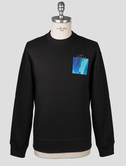 Zilli Black Cotton Sweater Crewneck