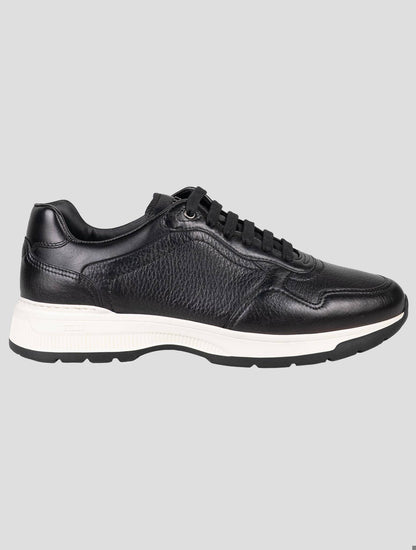 Zilli Black Leather Deer Leather Sneakers