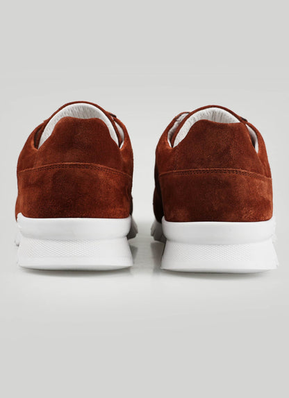 Kiton Brown Leather Suede Sneakers